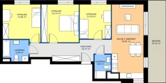 4 pokoje, mieszkanie 86,76 m², piętro 4, oferta nr MB121, ale!KEN etap 2, Warszawa, Ursynów, Ursynów Centrum, al. Komisji Edukacji Narodowej 60