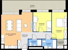 3 pokoje, mieszkanie 76,01 m², piętro 9, oferta nr MB159, ale!KEN etap 2, Warszawa, Ursynów, Ursynów Centrum, al. Komisji Edukacji Narodowej 60