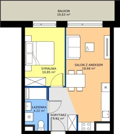 2 pokoje, mieszkanie 38,68 m², piętro 5, oferta nr MB136, ale!KEN etap 2, Warszawa, Ursynów, Ursynów Centrum, al. Komisji Edukacji Narodowej 60