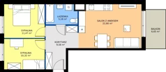 3 pokoje, mieszkanie 59,35 m², piętro 5, oferta nr MB012, ale!KEN etap 2, Warszawa, Ursynów, Ursynów Centrum, al. Komisji Edukacji Narodowej 60