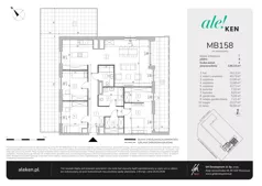 4 pokoje, mieszkanie 130,15 m², piętro 9, oferta nr MB158, ale!KEN etap 2, Warszawa, Ursynów, Ursynów Centrum, al. Komisji Edukacji Narodowej 60