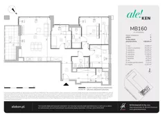 4 pokoje, mieszkanie 110,94 m², piętro 9, oferta nr MB160, ale!KEN etap 2, Warszawa, Ursynów, Ursynów Centrum, al. Komisji Edukacji Narodowej 60