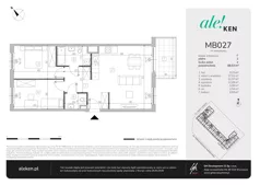 3 pokoje, mieszkanie 68,53 m², piętro 2, oferta nr MB027, ale!KEN etap 2, Warszawa, Ursynów, Ursynów Centrum, al. Komisji Edukacji Narodowej 60