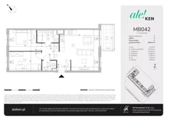 3 pokoje, mieszkanie 68,53 m², piętro 5, oferta nr MB042, ale!KEN etap 2, Warszawa, Ursynów, Ursynów Centrum, al. Komisji Edukacji Narodowej 60