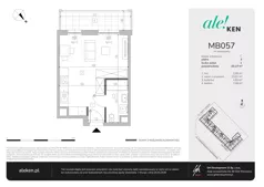 1 pokój, mieszkanie 29,27 m², piętro 3, oferta nr MB057, ale!KEN etap 2, Warszawa, Ursynów, Ursynów Centrum, al. Komisji Edukacji Narodowej 60