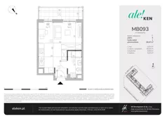 1 pokój, mieszkanie 29,07 m², piętro 6, oferta nr MB093, ale!KEN etap 2, Warszawa, Ursynów, Ursynów Centrum, al. Komisji Edukacji Narodowej 60