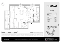 3 pokoje, mieszkanie 55,71 m², piętro 1, oferta nr A1/04, BEMOVO, Warszawa, Bemowo, Chrzanów, ul. Batalionów Chłopskich 95
