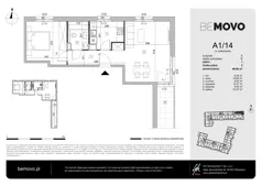 2 pokoje, mieszkanie 48,60 m², piętro 1, oferta nr A1/14, BEMOVO, Warszawa, Bemowo, Chrzanów, ul. Batalionów Chłopskich 95