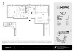 2 pokoje, mieszkanie 48,60 m², piętro 2, oferta nr A2/14, BEMOVO, Warszawa, Bemowo, Chrzanów, ul. Batalionów Chłopskich 95
