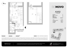 1 pokój, mieszkanie 36,05 m², piętro 3, oferta nr A3/02, BEMOVO, Warszawa, Bemowo, Chrzanów, ul. Batalionów Chłopskich 95