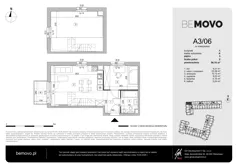 2 pokoje, mieszkanie 56,10 m², piętro 3, oferta nr A3/06, BEMOVO, Warszawa, Bemowo, Chrzanów, ul. Batalionów Chłopskich 95