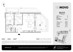 3 pokoje, mieszkanie 55,18 m², piętro 1, oferta nr B1/13, BEMOVO, Warszawa, Bemowo, Chrzanów, ul. Batalionów Chłopskich 95