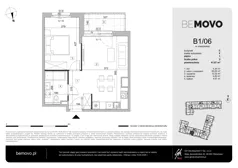 2 pokoje, mieszkanie 41,87 m², piętro 1, oferta nr B1/06, BEMOVO, Warszawa, Bemowo, Chrzanów, ul. Batalionów Chłopskich 95