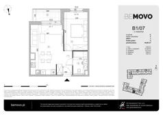 2 pokoje, mieszkanie 42,60 m², piętro 1, oferta nr B1/07, BEMOVO, Warszawa, Bemowo, Chrzanów, ul. Batalionów Chłopskich 95