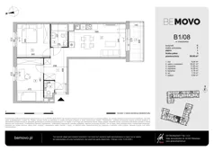 3 pokoje, mieszkanie 59,08 m², piętro 1, oferta nr B1/08, BEMOVO, Warszawa, Bemowo, Chrzanów, ul. Batalionów Chłopskich 95