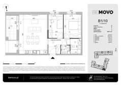 3 pokoje, mieszkanie 59,73 m², piętro 1, oferta nr B1/10, BEMOVO, Warszawa, Bemowo, Chrzanów, ul. Batalionów Chłopskich 95