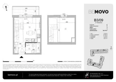 1 pokój, mieszkanie 36,19 m², piętro 3, oferta nr B3/09, BEMOVO, Warszawa, Bemowo, Chrzanów, ul. Batalionów Chłopskich 95