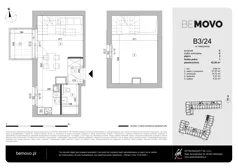 1 pokój, mieszkanie 42,26 m², piętro 3, oferta nr B3/24, BEMOVO, Warszawa, Bemowo, Chrzanów, ul. Batalionów Chłopskich 95