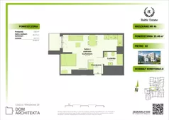 1 pokój, mieszkanie 35,48 m², piętro 2, oferta nr 02.M.46, Dom Architekta , Łódź, Śródmieście, Śródmieście, ul. Wierzbowa 28