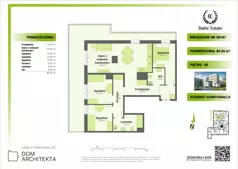 4 pokoje, mieszkanie 89,85 m², piętro 5, oferta nr 05.M.80+81, Dom Architekta , Łódź, Śródmieście, Śródmieście, ul. Wierzbowa 28