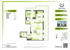 3 pokoje, mieszkanie 78,23 m², piętro 5, oferta nr 05.M.82+83, Dom Architekta , Łódź, Śródmieście, Śródmieście, ul. Wierzbowa 28