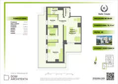3 pokoje, mieszkanie 78,15 m², piętro 5, oferta nr 05.M.88+89, Dom Architekta , Łódź, Śródmieście, Śródmieście, ul. Wierzbowa 28