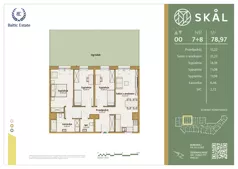 4 pokoje, mieszkanie 78,97 m², parter, oferta nr M.7+8, SKAL, Łódź, Polesie, ul. Borowa 1