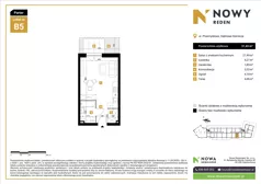 1 pokój, mieszkanie 31,43 m², parter, oferta nr B5, Nowy Reden II, Dąbrowa Górnicza, Reden, ul. Przemysłowa