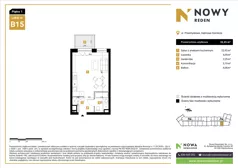 1 pokój, mieszkanie 32,45 m², piętro 1, oferta nr B15, Nowy Reden II, Dąbrowa Górnicza, Reden, ul. Przemysłowa