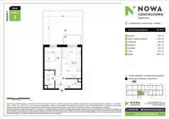 2 pokoje, mieszkanie 45,10 m², piętro 2, oferta nr F28, Nowa Częstochowa Małopolska - etap IV, Częstochowa, Częstochówka-Parkitka, ul. Małopolska 196A