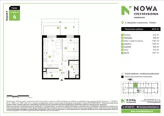 2 pokoje, mieszkanie 45,10 m², piętro 2, oferta nr F28, Nowa Częstochowa Małopolska - etap IV, Częstochowa, Częstochówka-Parkitka, ul. Małopolska 196A
