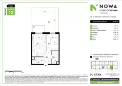 2 pokoje, mieszkanie 45,10 m², piętro 2, oferta nr F28, Nowa Częstochowa Małopolska - etap IV, Częstochowa, Częstochówka-Parkitka, ul. Małopolska 196A