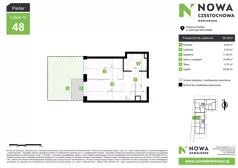2 pokoje, mieszkanie 38,35 m², parter, oferta nr M48, Nowa Częstochowa Mościckiego, Częstochowa, Częstochówka-Parkitka, ul. Mościckiego