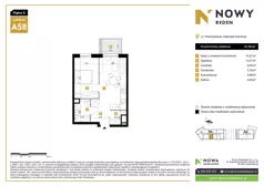 2 pokoje, mieszkanie 41,30 m², piętro 5, oferta nr A58, Nowy Reden II, Dąbrowa Górnicza, Reden, ul. Przemysłowa