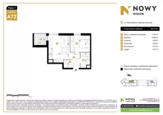 2 pokoje, mieszkanie 40,10 m², piętro 7, oferta nr A72, Nowy Reden II, Dąbrowa Górnicza, Reden, ul. Przemysłowa