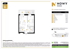 2 pokoje, mieszkanie 45,64 m², parter, oferta nr B6, Nowy Reden II, Dąbrowa Górnicza, Reden, ul. Przemysłowa