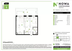 3 pokoje, mieszkanie 61,25 m², piętro 2, oferta nr F29, Nowa Częstochowa Małopolska - etap IV, Częstochowa, Częstochówka-Parkitka, ul. Małopolska 196A