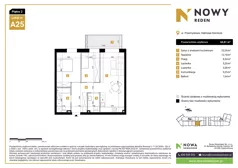 3 pokoje, mieszkanie 60,81 m², piętro 2, oferta nr A25, Nowy Reden II, Dąbrowa Górnicza, Reden, ul. Przemysłowa