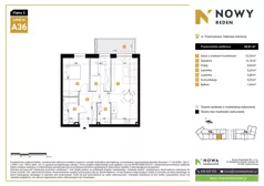 3 pokoje, mieszkanie 60,81 m², piętro 3, oferta nr A36, Nowy Reden II, Dąbrowa Górnicza, Reden, ul. Przemysłowa