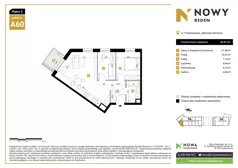 3 pokoje, mieszkanie 55,27 m², piętro 5, oferta nr A60, Nowy Reden II, Dąbrowa Górnicza, Reden, ul. Przemysłowa