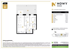 3 pokoje, mieszkanie 53,72 m², piętro 1, oferta nr B12, Nowy Reden II, Dąbrowa Górnicza, Reden, ul. Przemysłowa