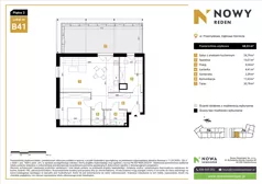3 pokoje, mieszkanie 68,23 m², piętro 3, oferta nr B41, Nowy Reden II, Dąbrowa Górnicza, Reden, ul. Przemysłowa