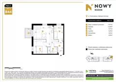 3 pokoje, mieszkanie 54,17 m², piętro 4, oferta nr B44, Nowy Reden II, Dąbrowa Górnicza, Reden, ul. Przemysłowa