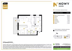 3 pokoje, mieszkanie 68,75 m², piętro 4, oferta nr B49, Nowy Reden II, Dąbrowa Górnicza, Reden, ul. Przemysłowa
