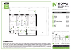 4 pokoje, mieszkanie 82,63 m², piętro 1, oferta nr F24, Nowa Częstochowa Małopolska - etap IV, Częstochowa, Częstochówka-Parkitka, ul. Małopolska 196A