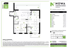 4 pokoje, mieszkanie 105,09 m², piętro 3, oferta nr F50, Nowa Częstochowa Małopolska - etap IV, Częstochowa, Częstochówka-Parkitka, ul. Małopolska 196A