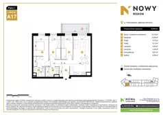 4 pokoje, mieszkanie 72,90 m², piętro 1, oferta nr A17, Nowy Reden II, Dąbrowa Górnicza, Reden, ul. Przemysłowa