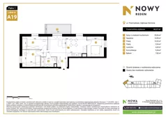 4 pokoje, mieszkanie 65,37 m², piętro 1, oferta nr A19, Nowy Reden II, Dąbrowa Górnicza, Reden, ul. Przemysłowa