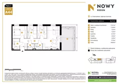 4 pokoje, mieszkanie 66,73 m², piętro 4, oferta nr A44, Nowy Reden II, Dąbrowa Górnicza, Reden, ul. Przemysłowa