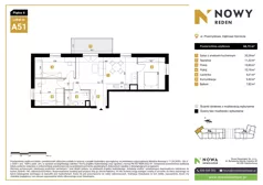 4 pokoje, mieszkanie 66,72 m², piętro 4, oferta nr A51, Nowy Reden II, Dąbrowa Górnicza, Reden, ul. Przemysłowa